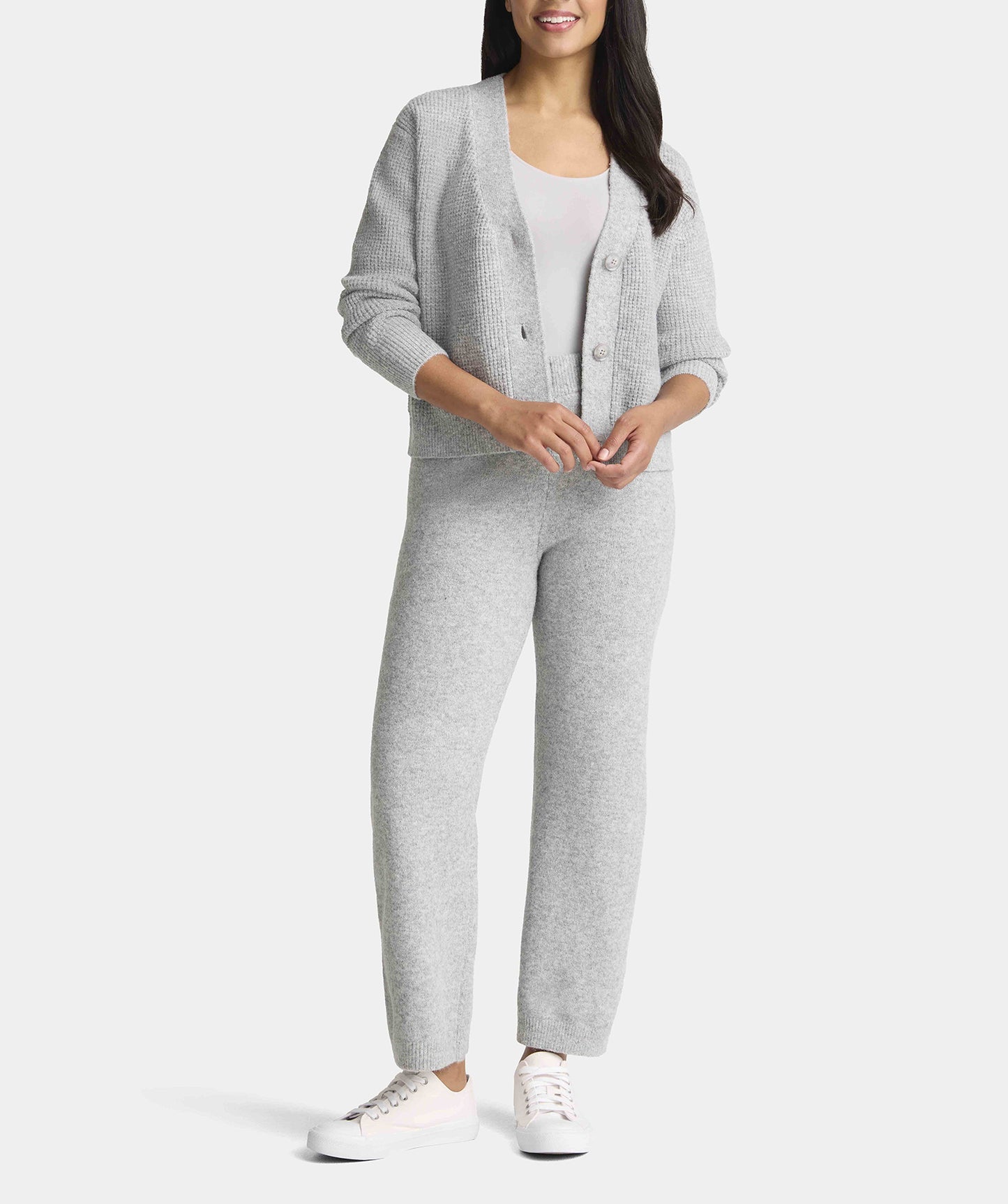 Women's Oversized Wool Cardigan and Pants Set