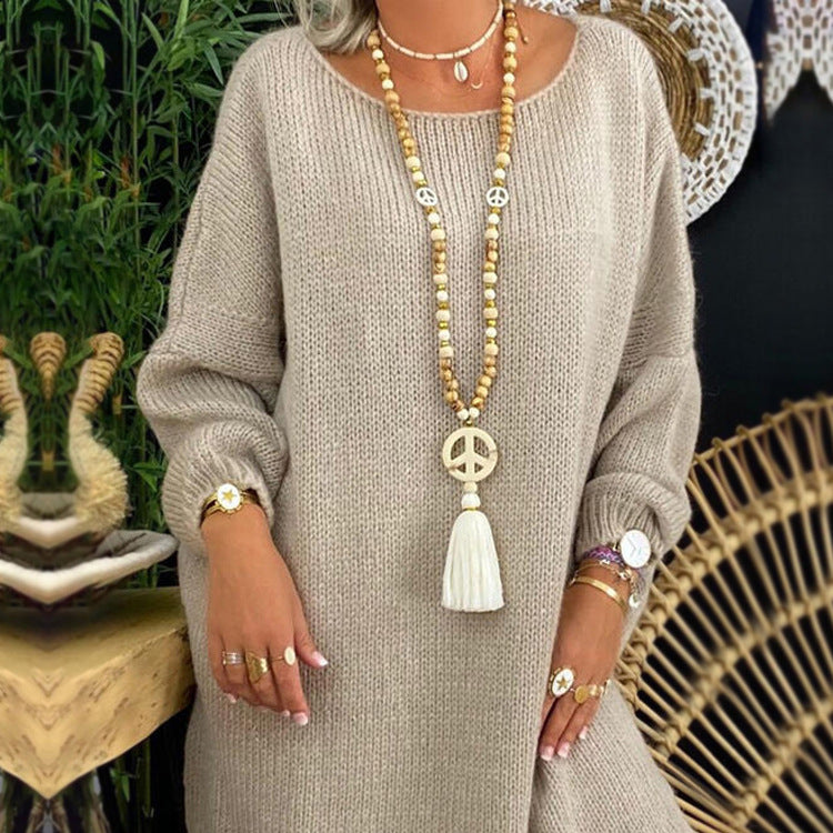 Handmade Beaded Sweater Necklace