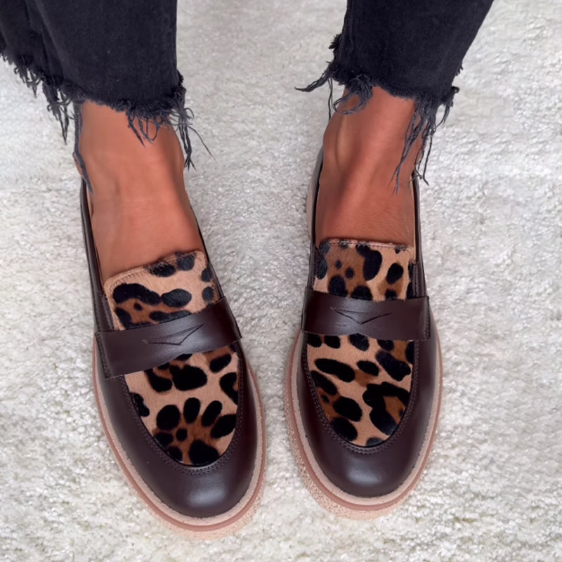 (🔥Specials!)Women's leopard print leather loafers