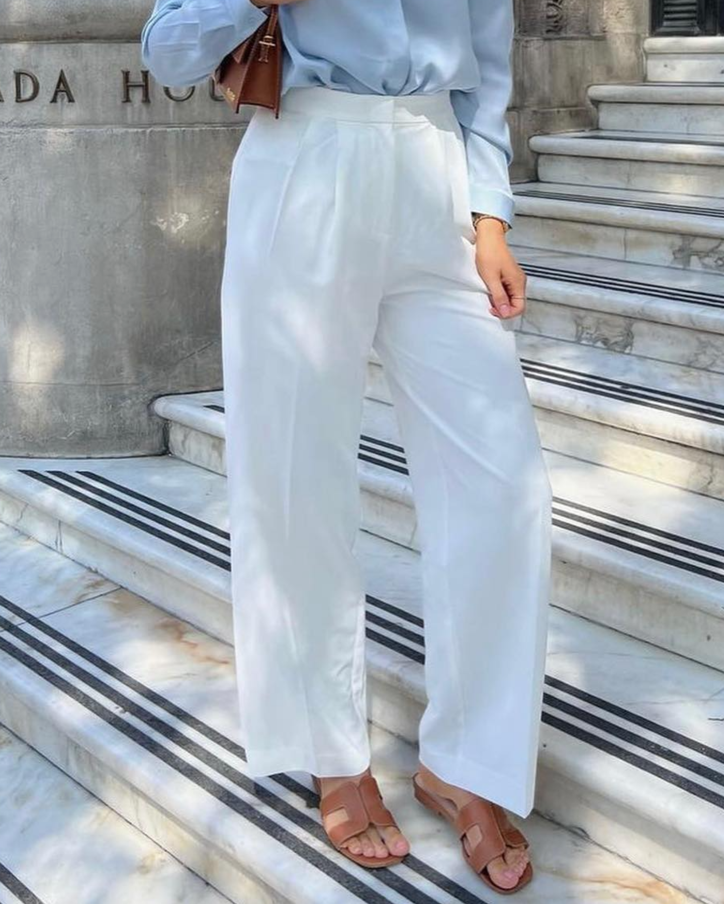 High Waist Straight Pants