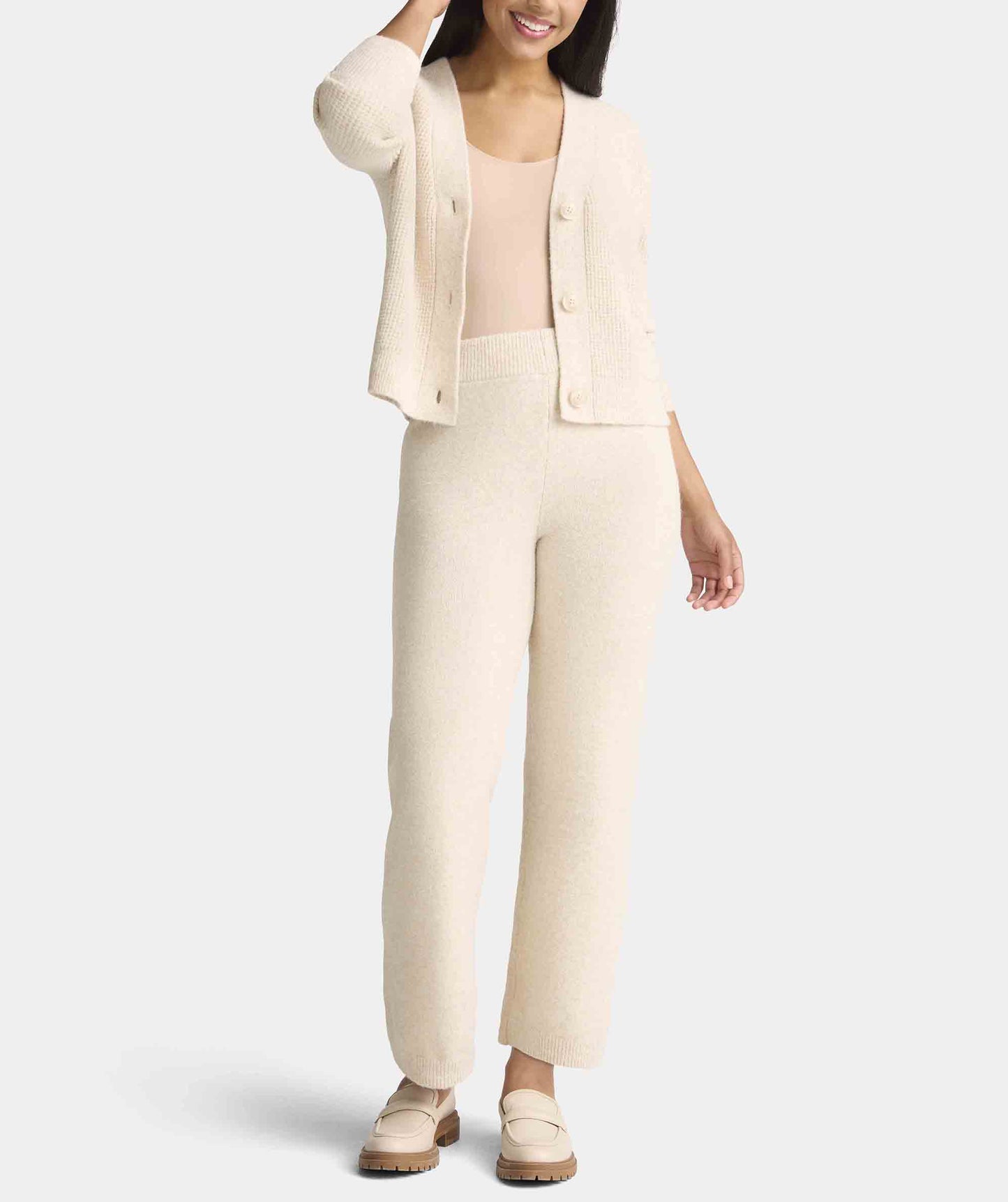 Women's Oversized Wool Cardigan and Pants Set