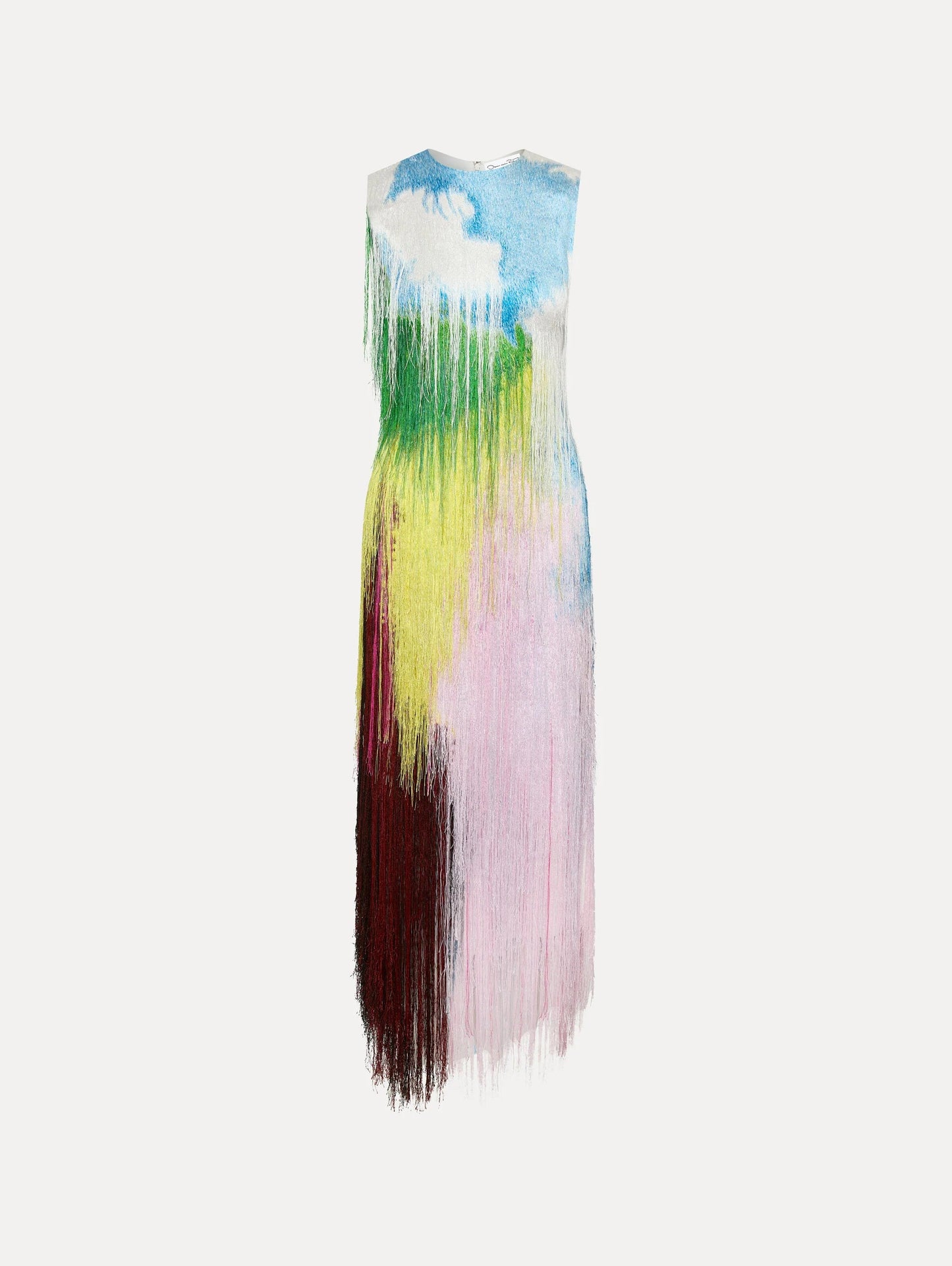 Abstract Watercolor Fringe Cocktail Dress(✅Buy 2 Free Shipping)