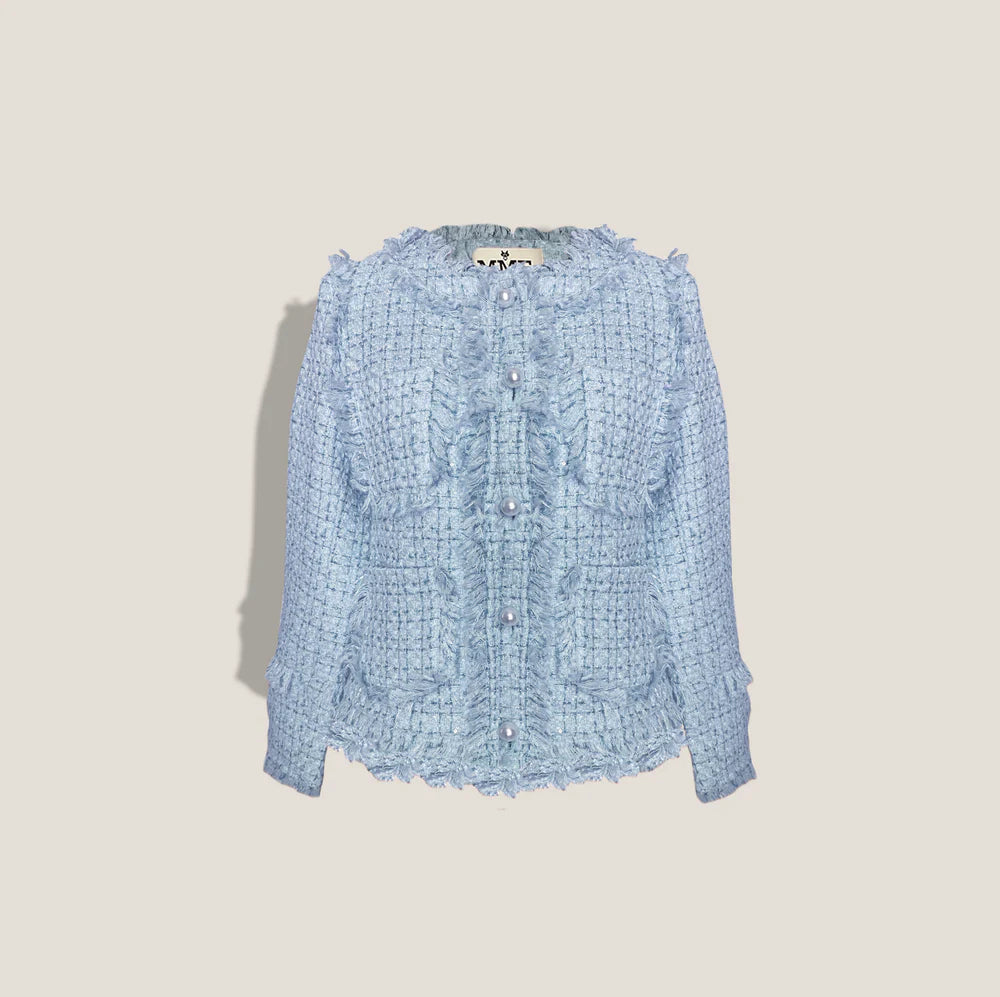 Blue Bouclé Jacket