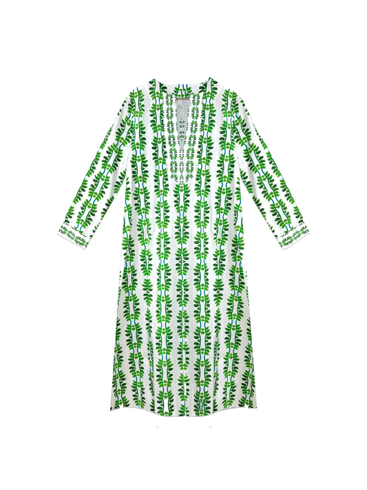 Turtleback Print Kaftan Dress