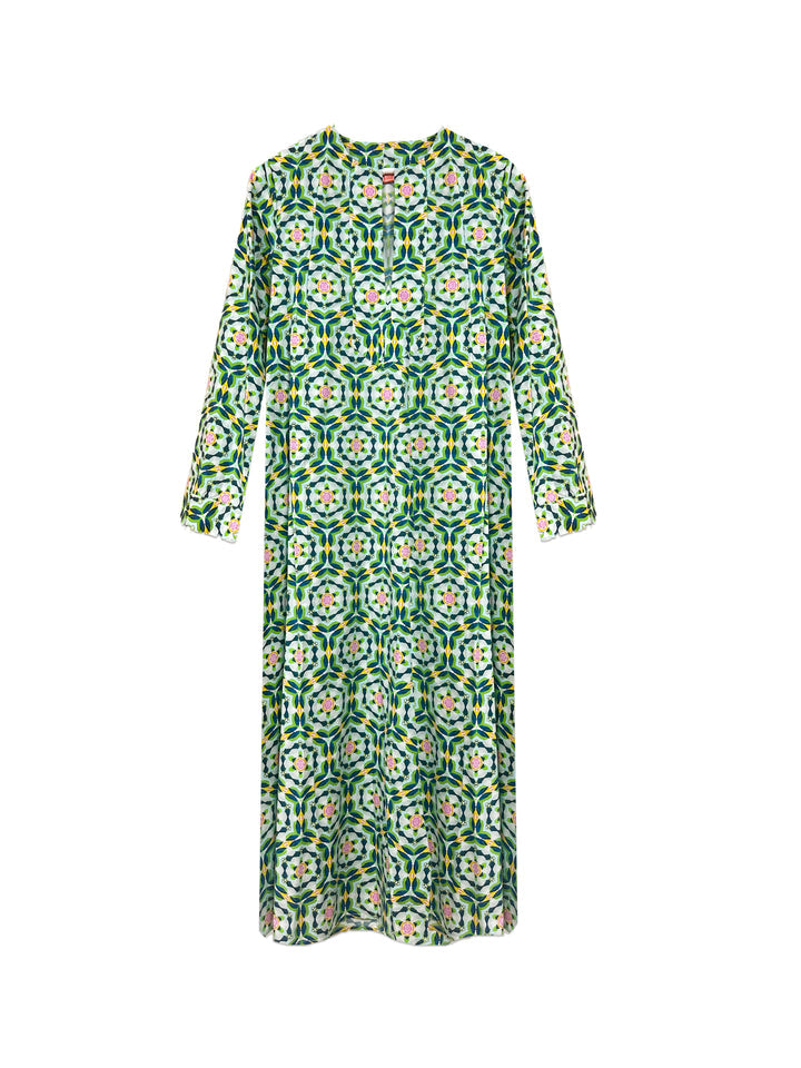 Turtleback Print Kaftan Dress