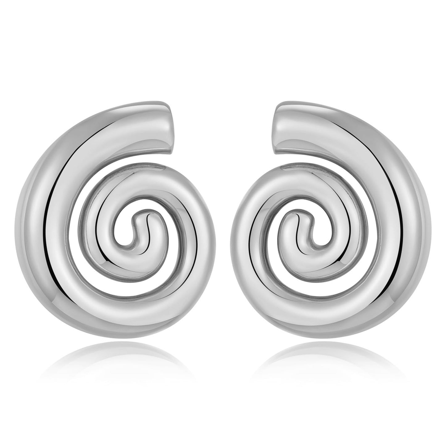 Spiral Swirl Chunky Vintage Earrings