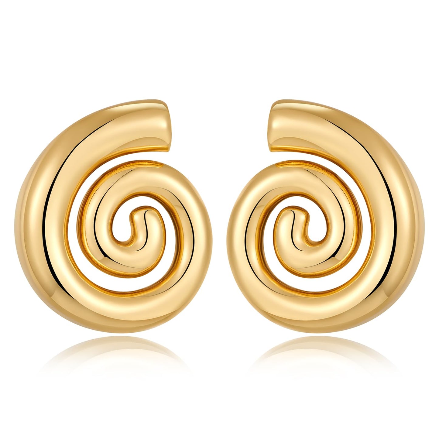 Spiral Swirl Chunky Vintage Earrings