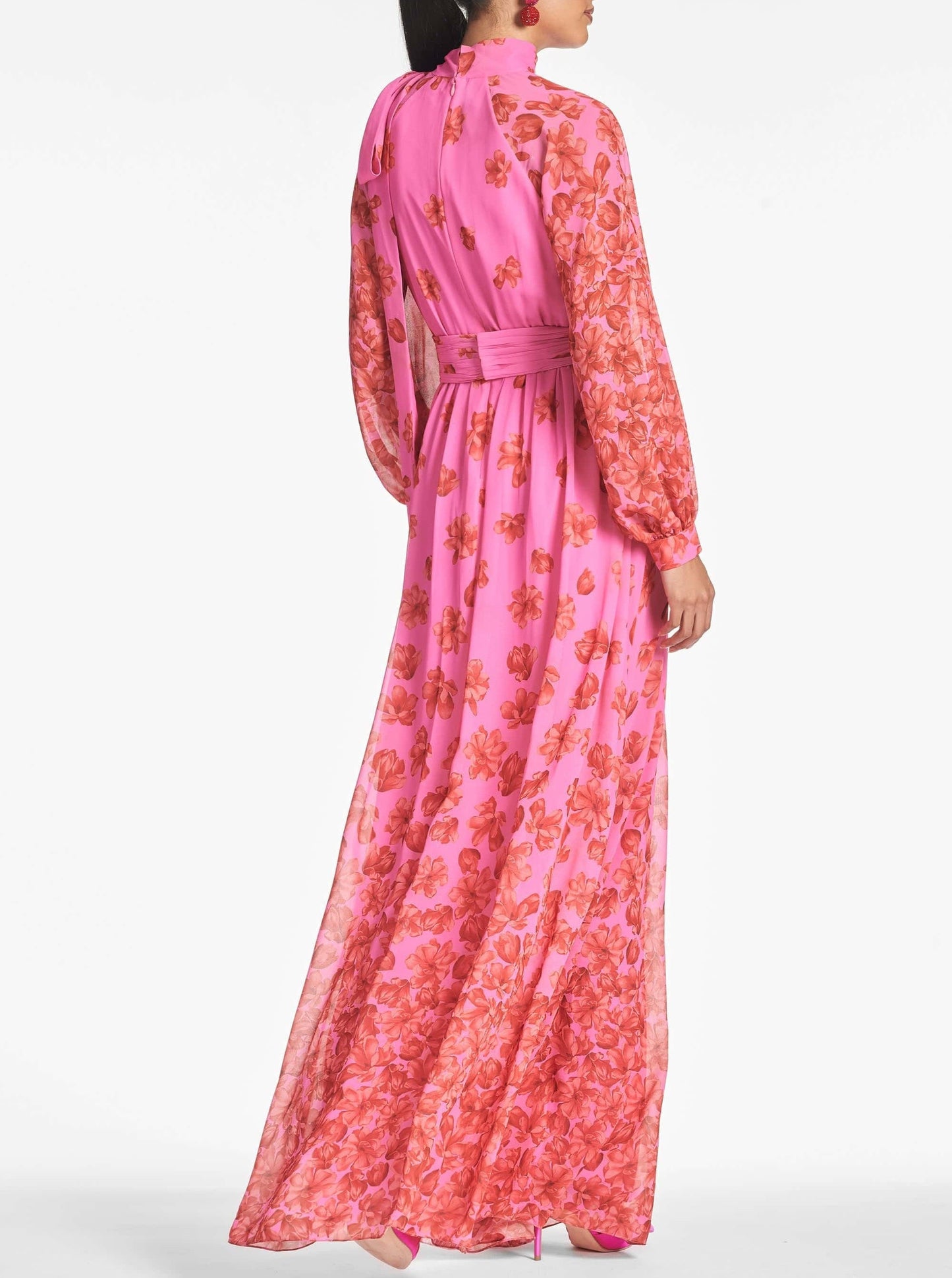 Elegance Flower Pink Gauze Dress