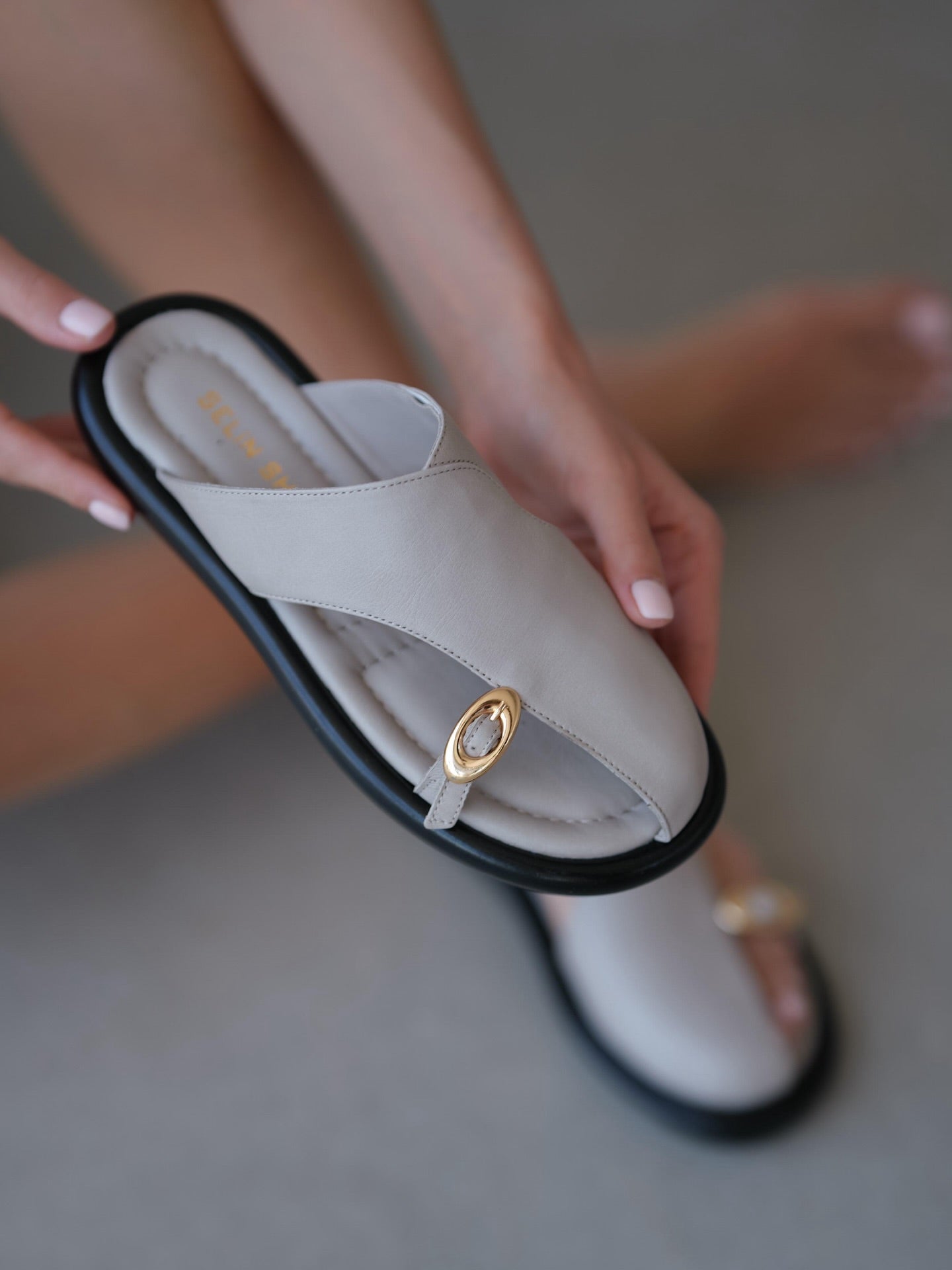 Women's Leather Flat Sandals