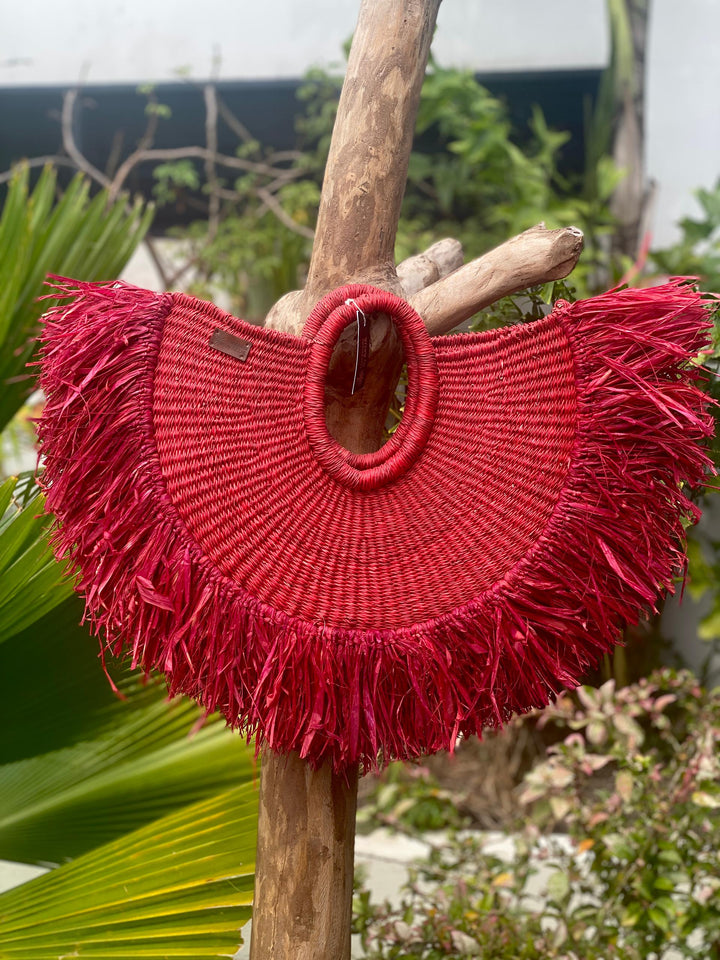 Tassel Handheld Straw Woven Bag