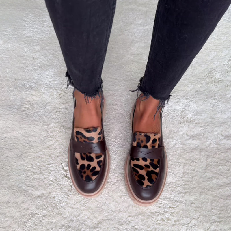(🔥Specials!)Women's leopard print leather loafers