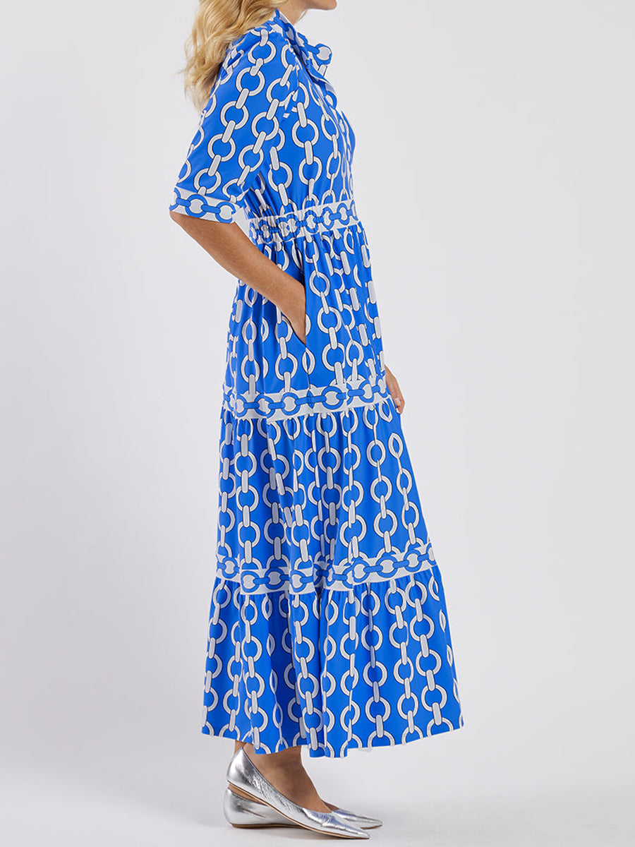 Printed Long Sleeve Maxi Dress