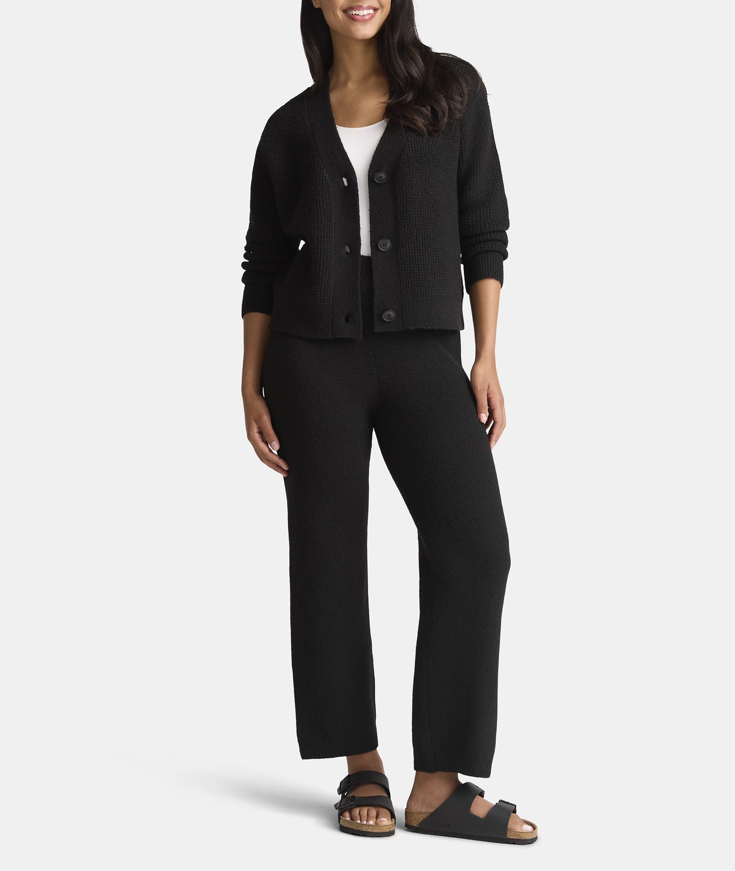 Women's Oversized Wool Cardigan and Pants Set