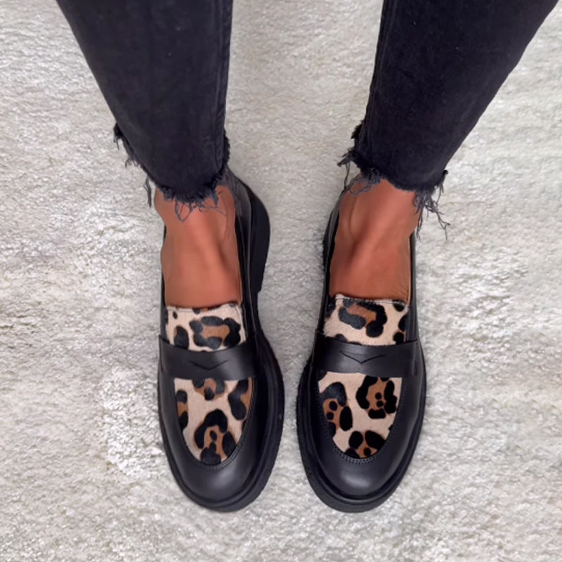 (🔥Specials!)Women's leopard print leather loafers