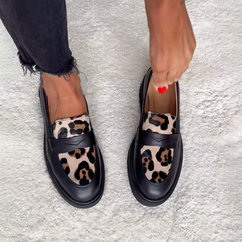 (🔥Specials!)Women's leopard print leather loafers