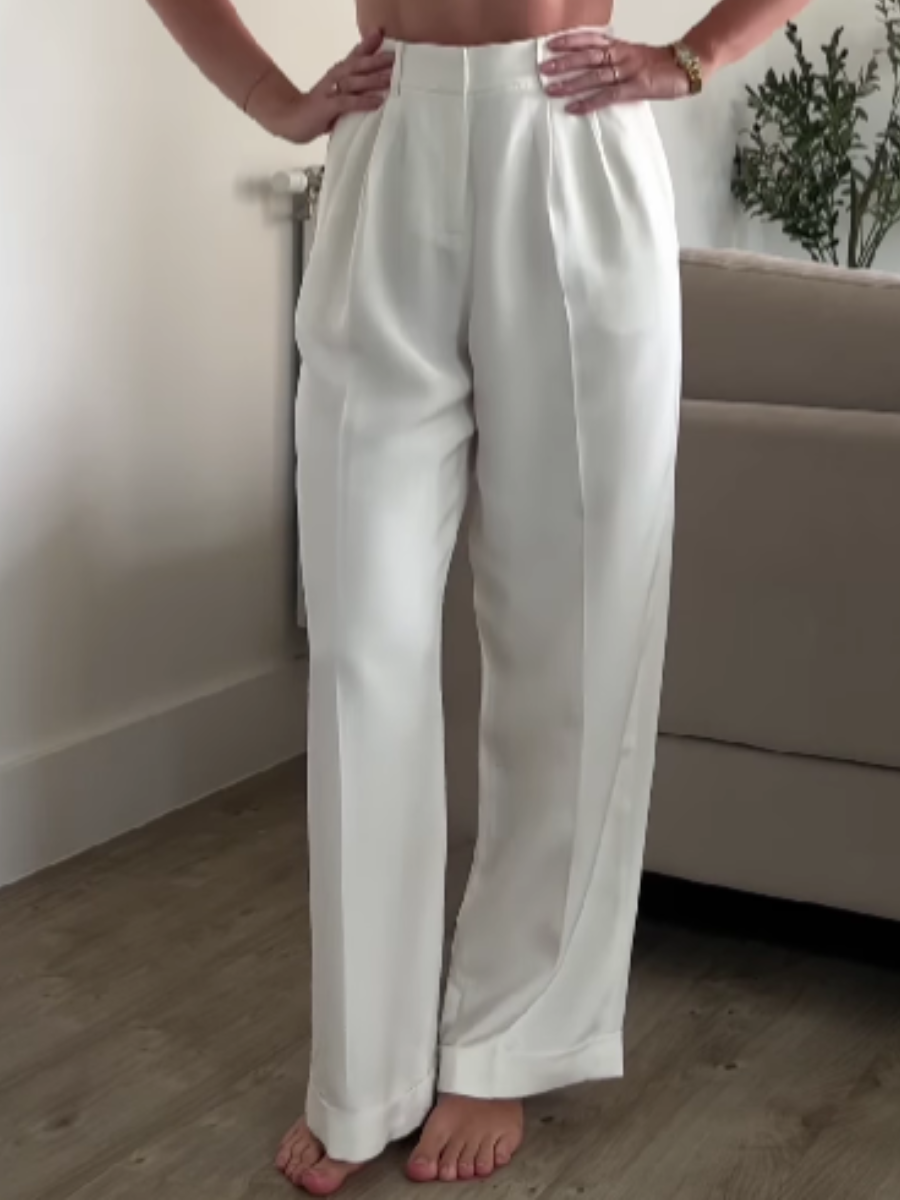 High Waist Straight Pants