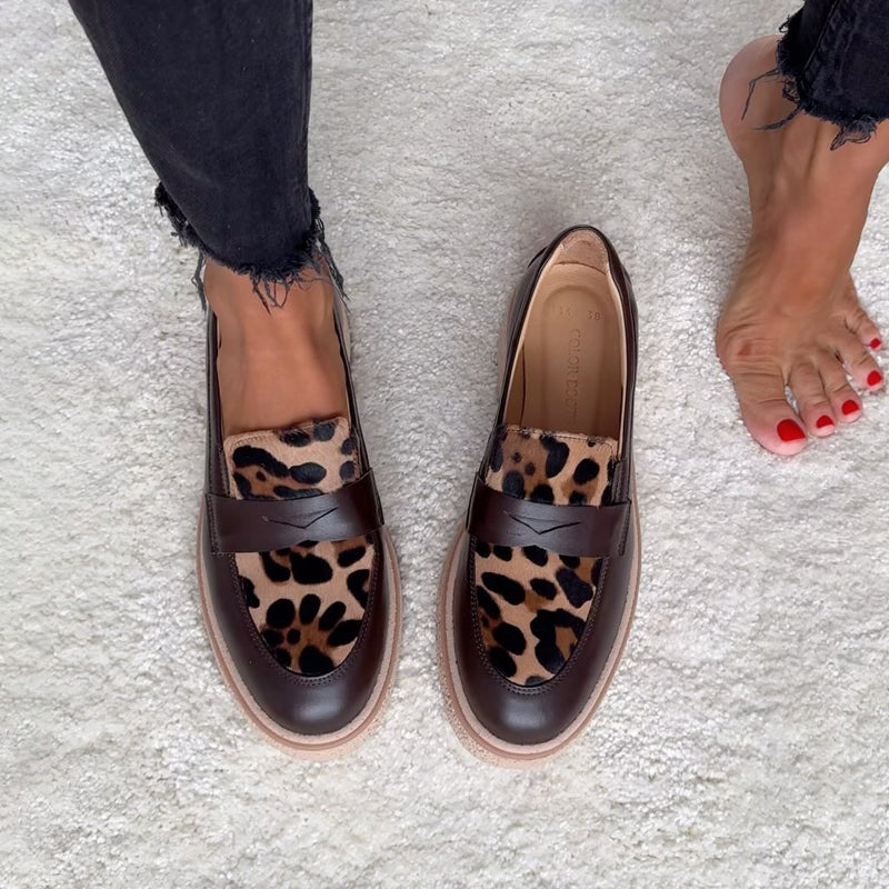 (🔥Specials!)Women's leopard print leather loafers
