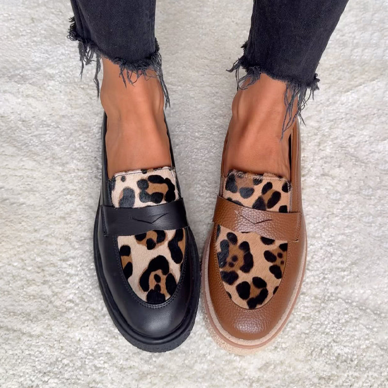 (🔥Specials!)Women's leopard print leather loafers