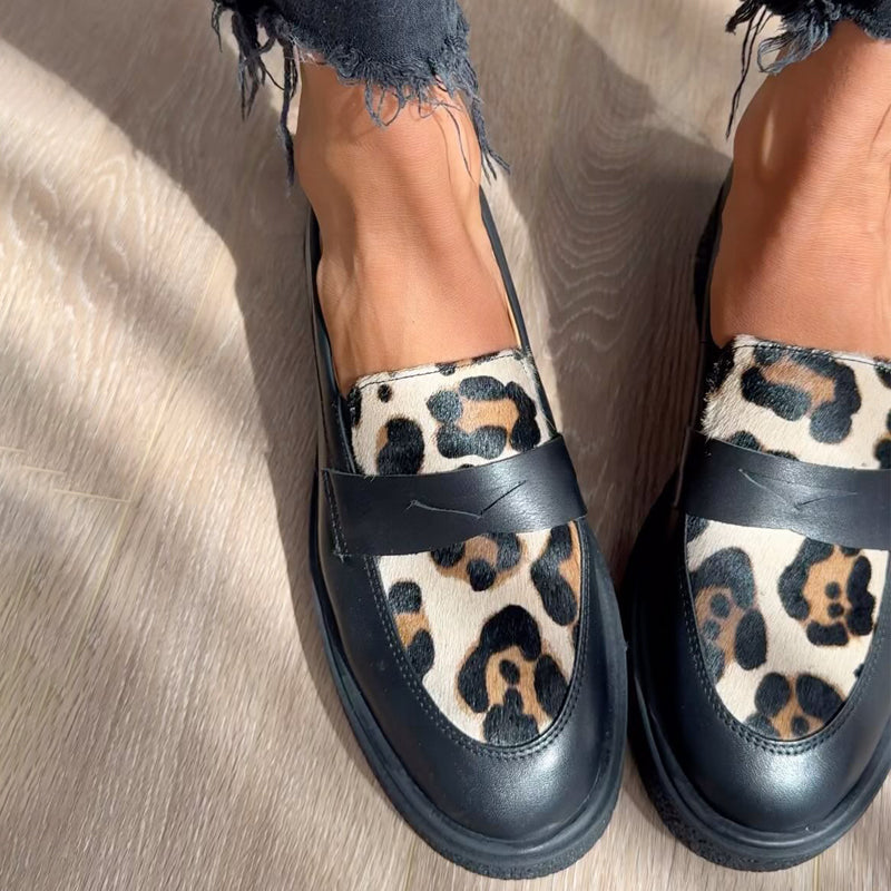 (🔥Specials!)Women's leopard print leather loafers