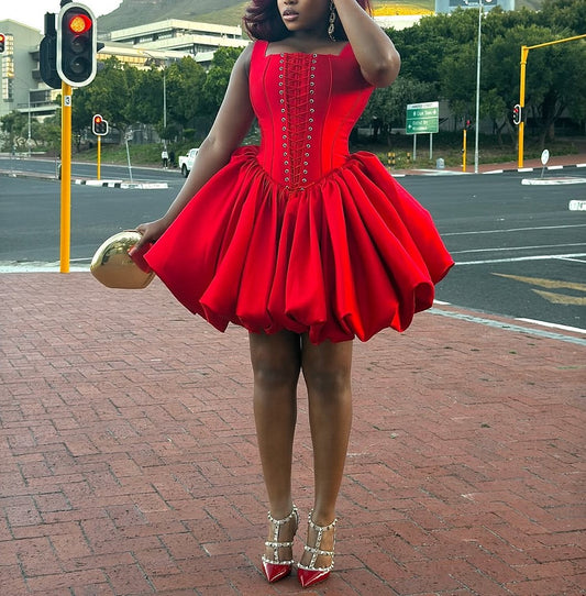 Red corset princess dress