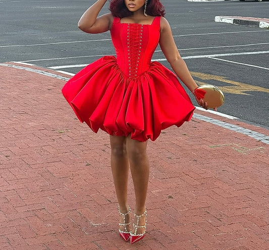 Red corset princess dress