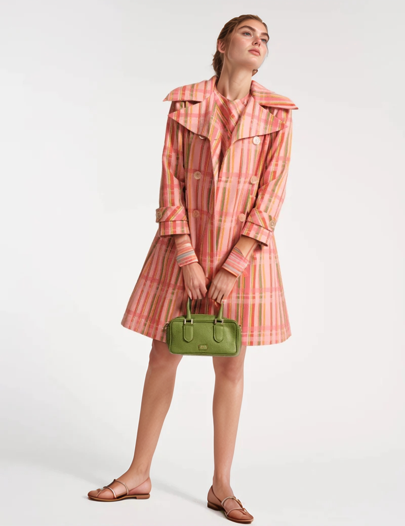 Candy Ribbon Plaid Coat