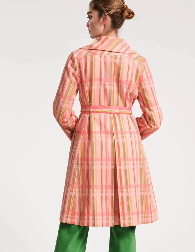 Candy Ribbon Plaid Coat