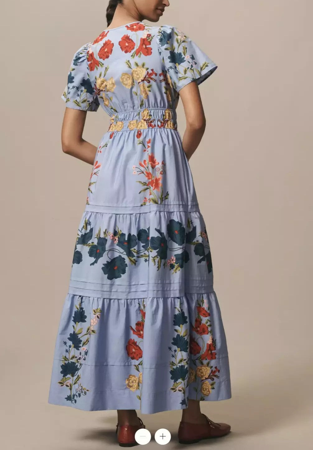 Pink Elegant Print Maxi Dress