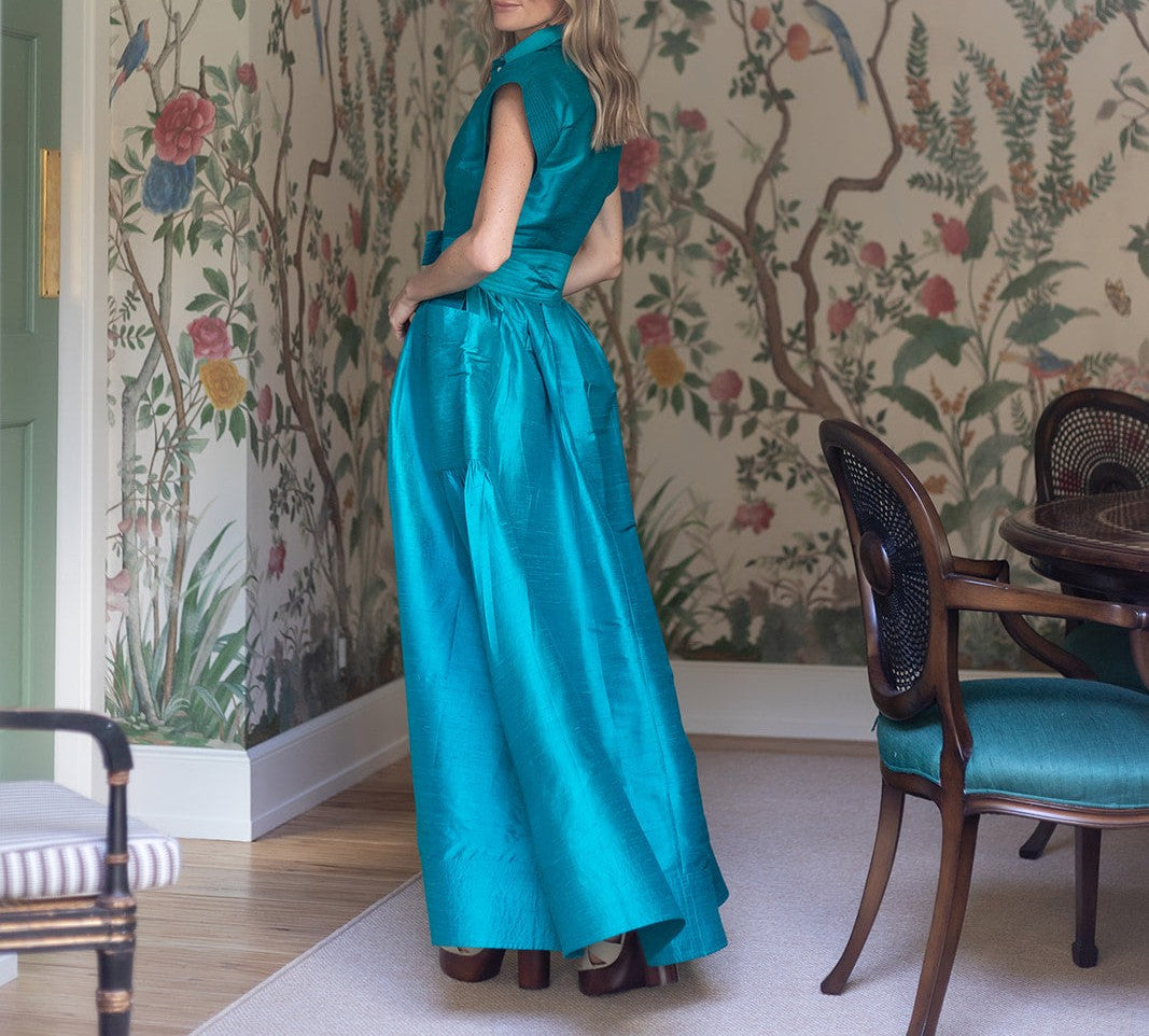 Vintage French Tunic Maxi Dress