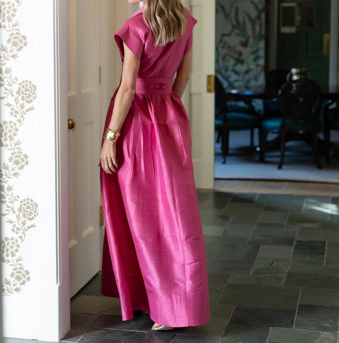 Vintage French Tunic Maxi Dress