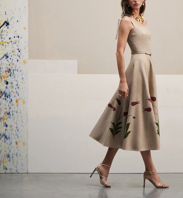 Marbled Tulip Canvas Dress