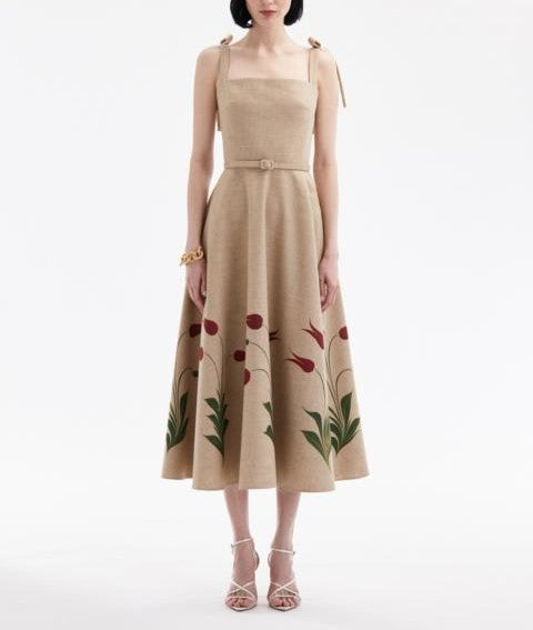Marbled Tulip Canvas Dress