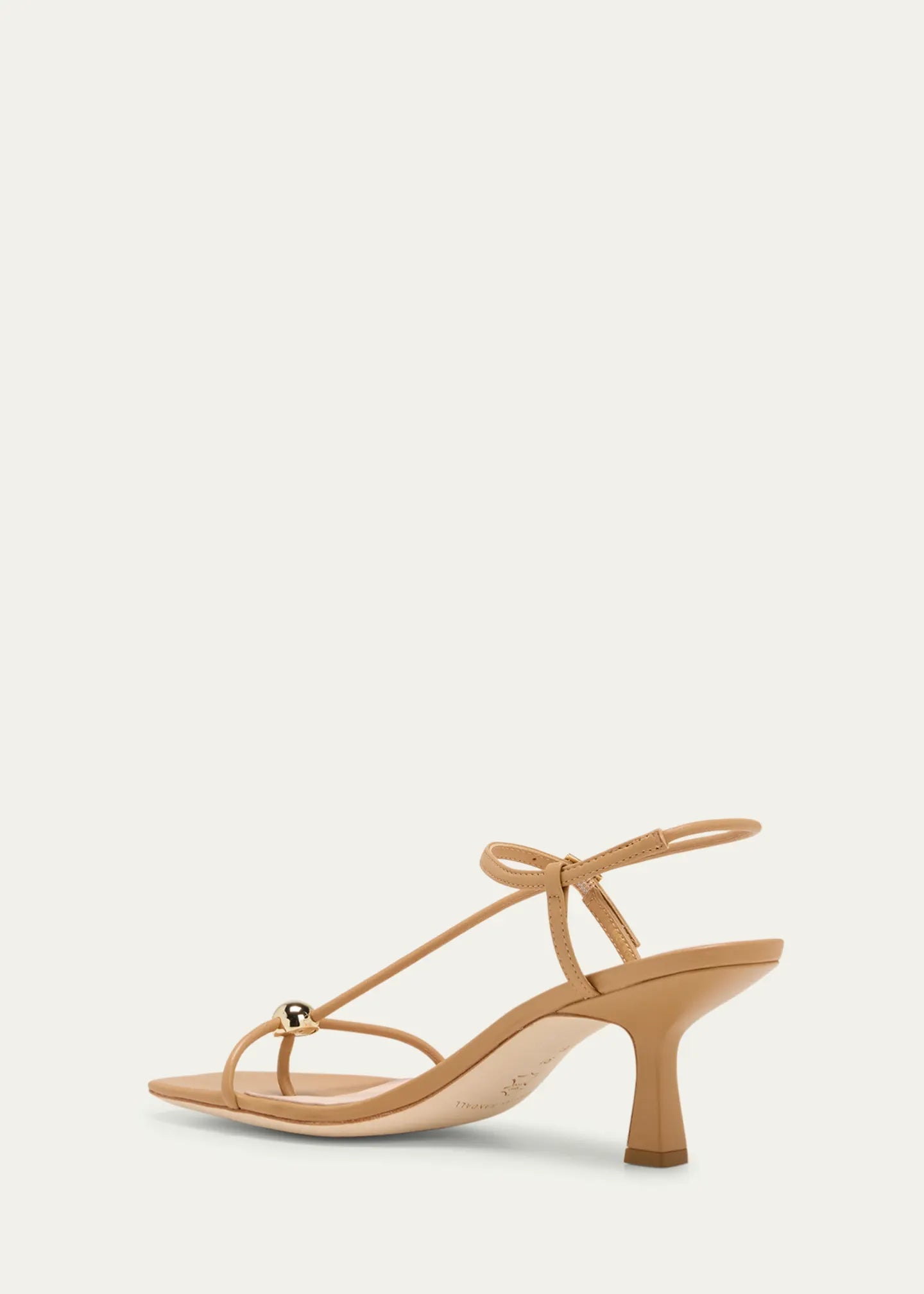 Strappy Leather Dome Sandals