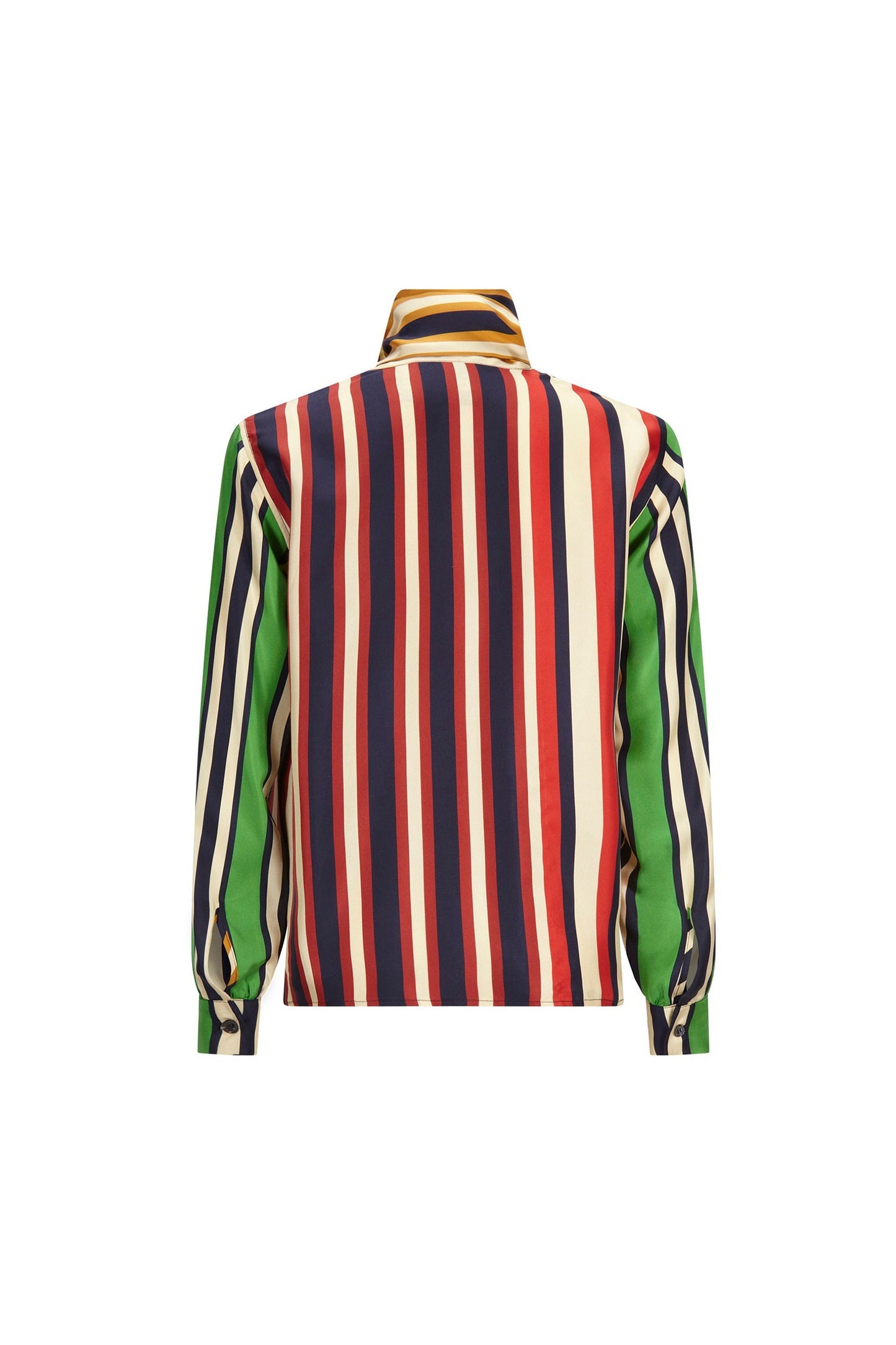 Stripe Slim Tie Blouse