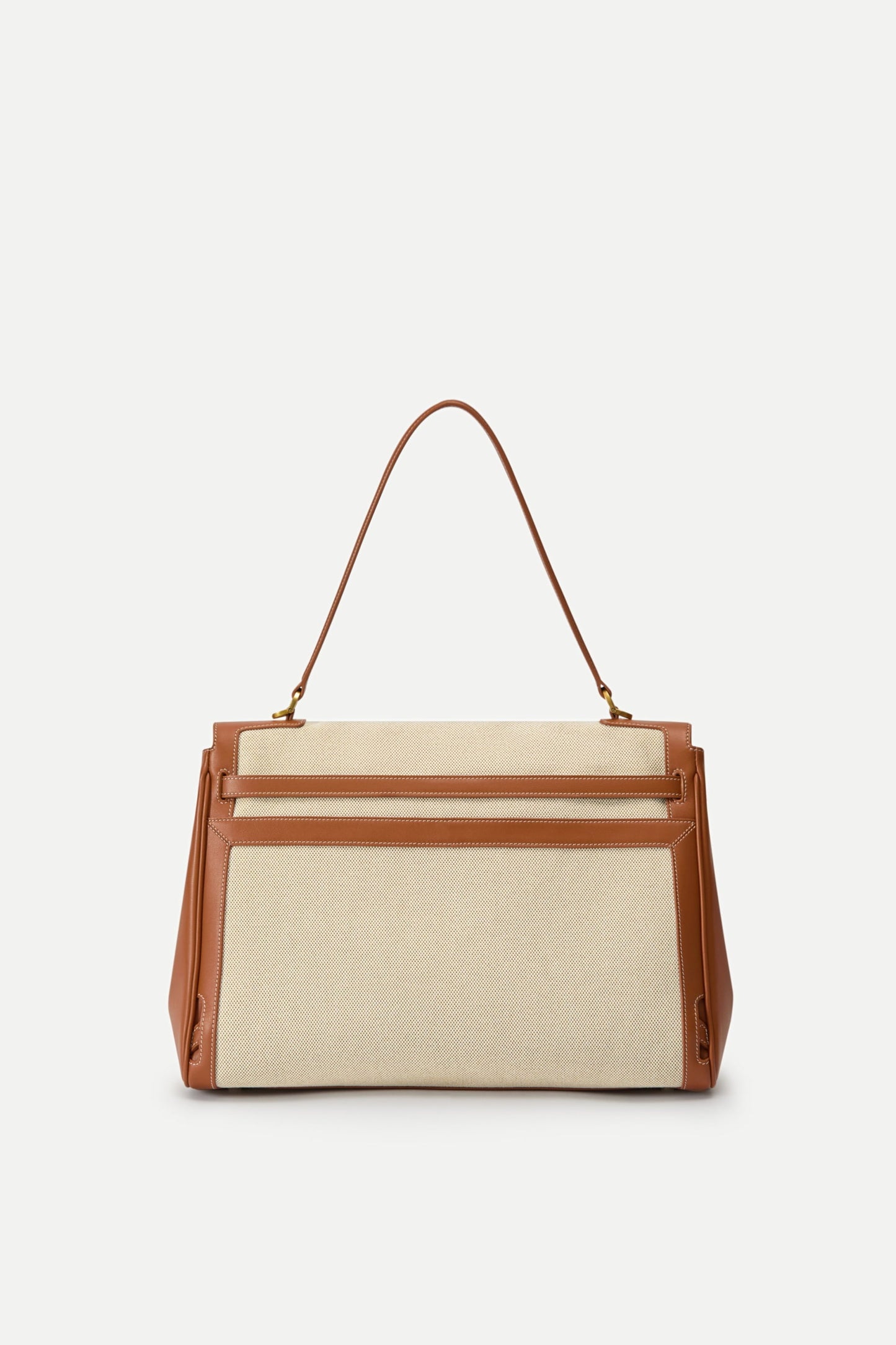 Double Flap Handbag in Calfskin Leather
