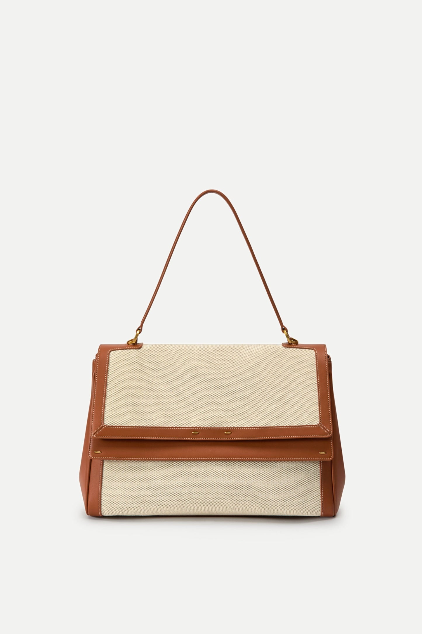 Double Flap Handbag in Calfskin Leather