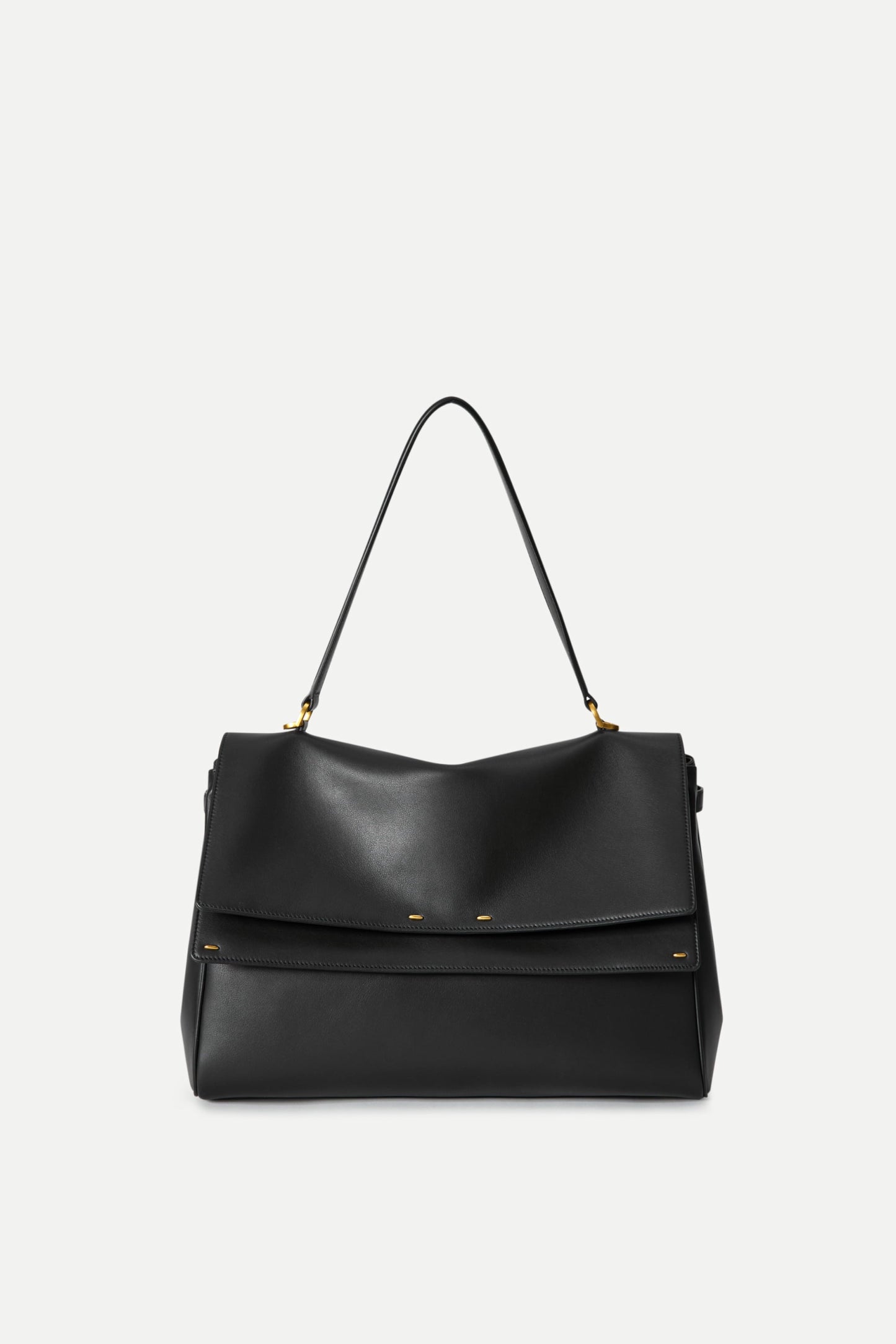 Double Flap Handbag in Calfskin Leather