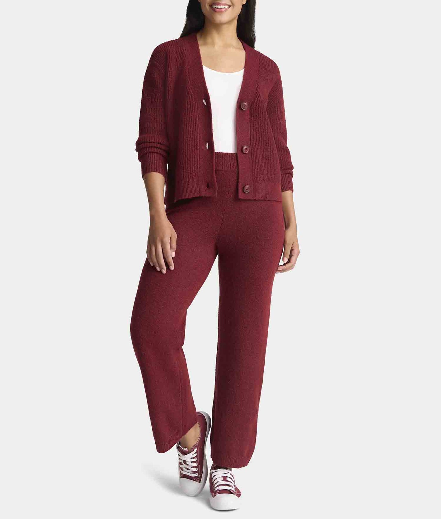 Women's Oversized Wool Cardigan and Pants Set