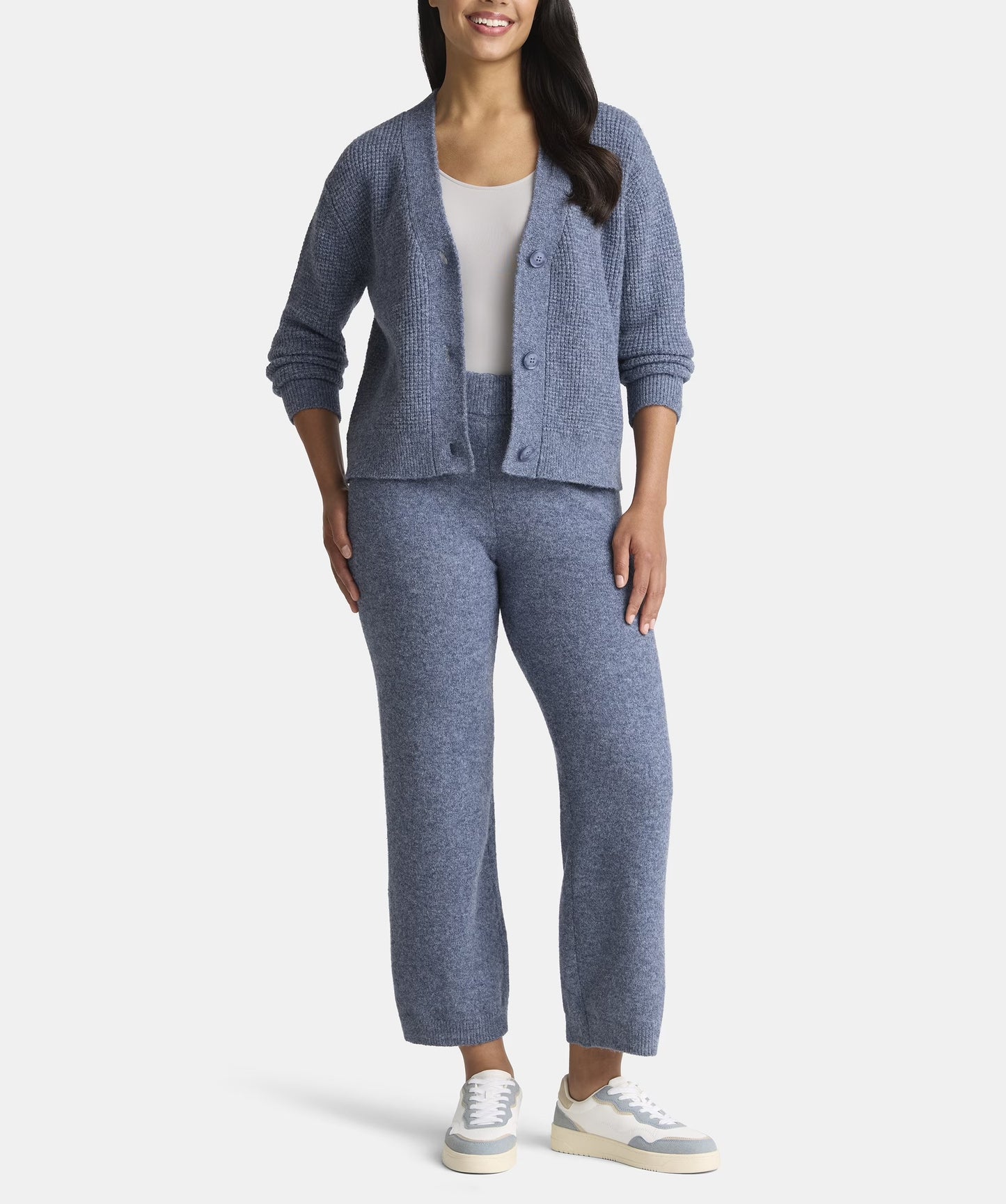 Women's Oversized Wool Cardigan and Pants Set