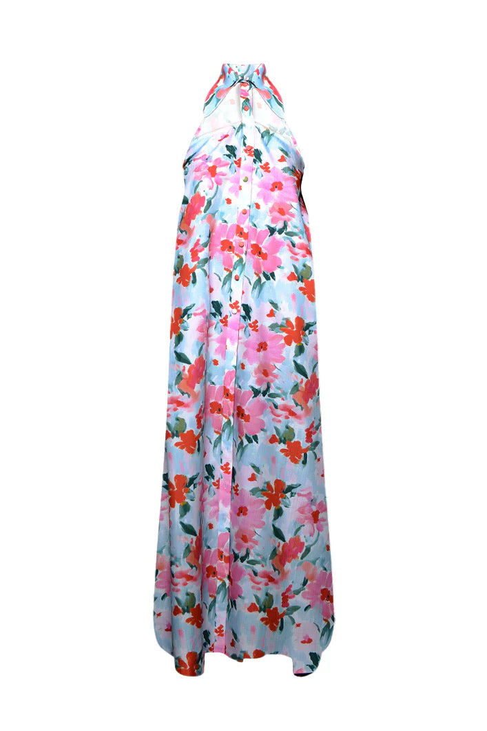 Diamond Striped Maxi Shirtdress