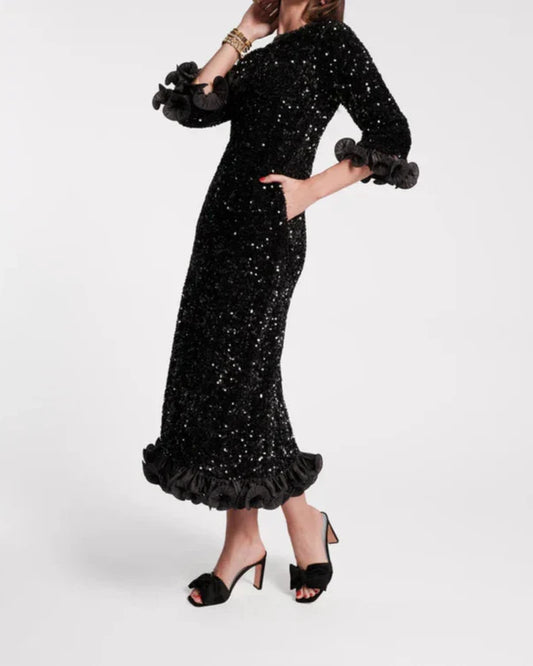Plaza Sequin Midi Dress